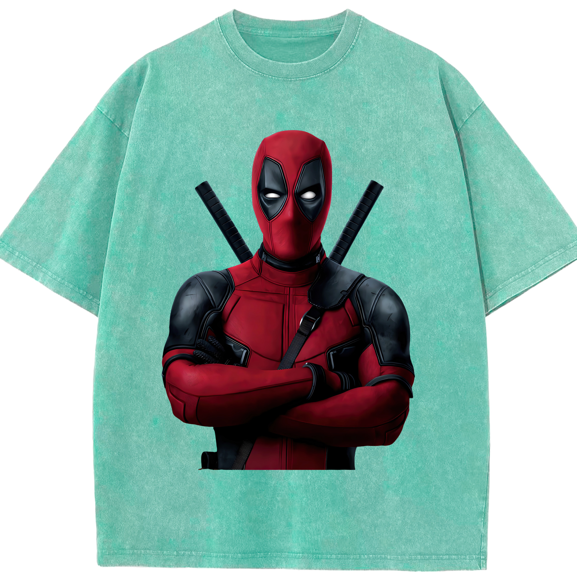 （画像用） Deadpool デッドプール 綿100% ヴィンテージ風 半袖Tシャツ（フロントプリント）